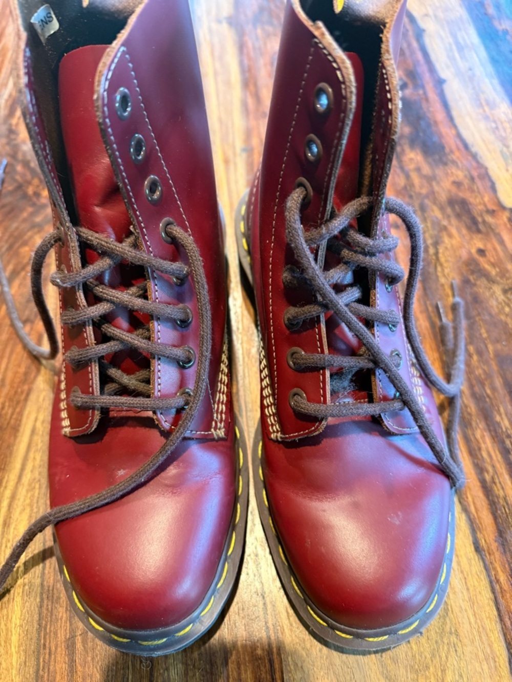 Dr. Martens Women's Oxblood Lace-Up Leather Boots